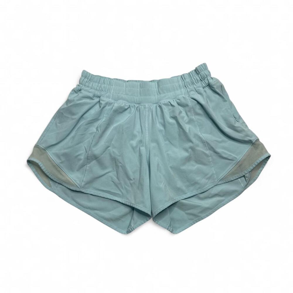 Lululemon Hotty Hot Shorts in color blue glow women’s size 6